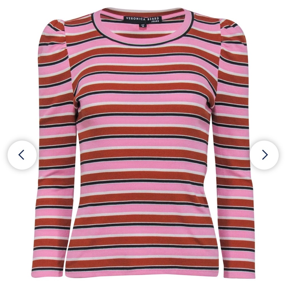 Veronica Beard Britney Puff Sleeve Top